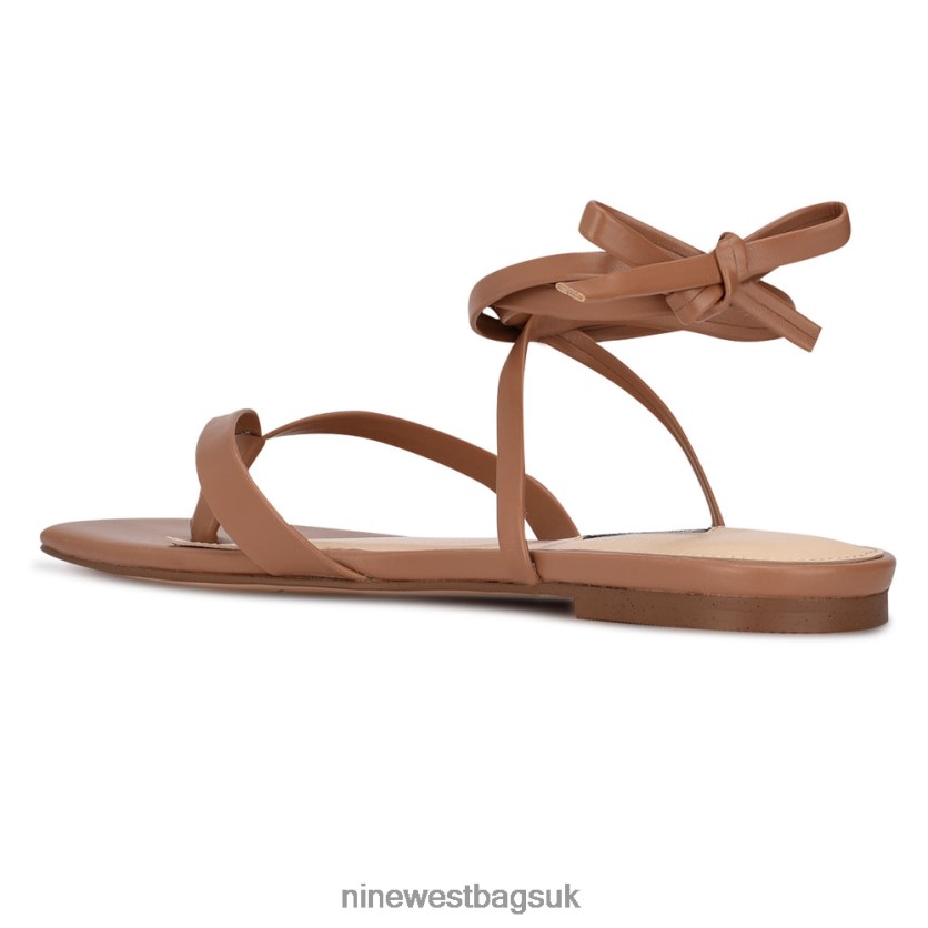 Nine West News Ankle Wrap Flat Sandals RFX40B124 - Nine West Bags UK Natural