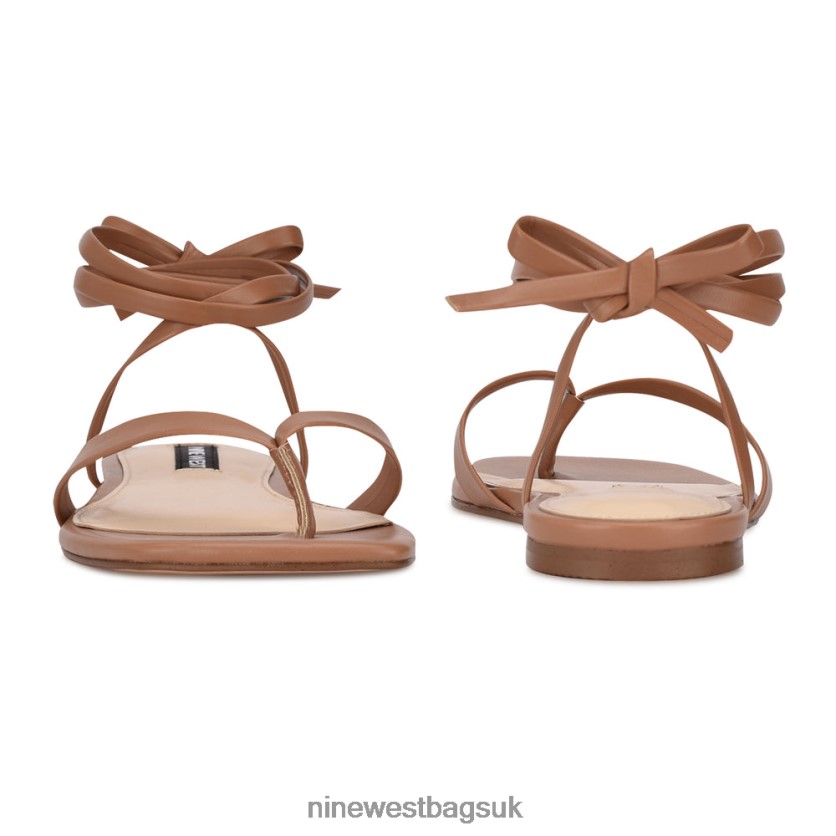 Nine West News Ankle Wrap Flat Sandals RFX40B124 - Nine West Bags UK Natural