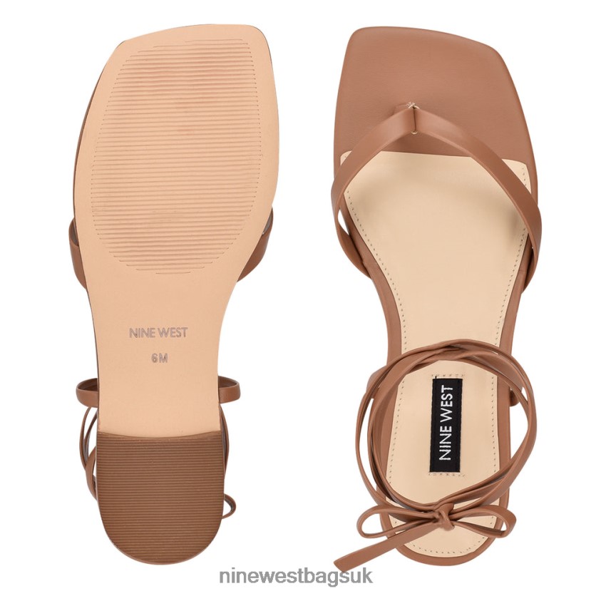 Nine West News Ankle Wrap Flat Sandals RFX40B124 - Nine West Bags UK Natural