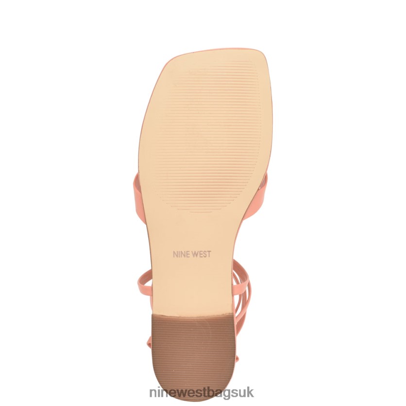 Nine West News Ankle Wrap Flat Sandals RFX40B14 - Nine West Sandals UK Peach