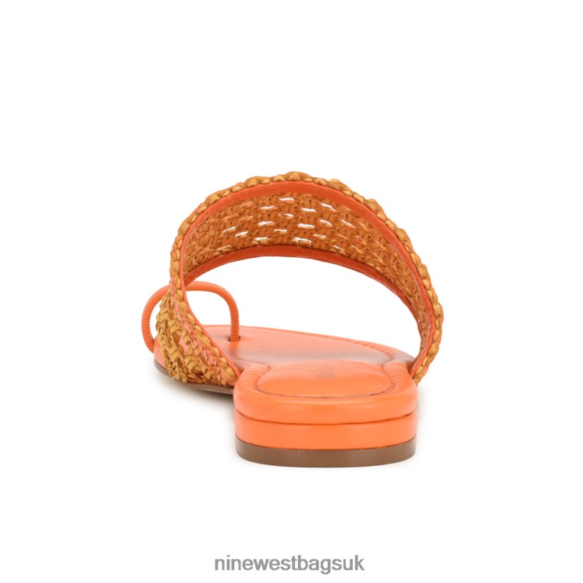 Nine West Nolah Flat Slide Sandals RFX40B33 - Nine West UK Orange Yellow Ombre