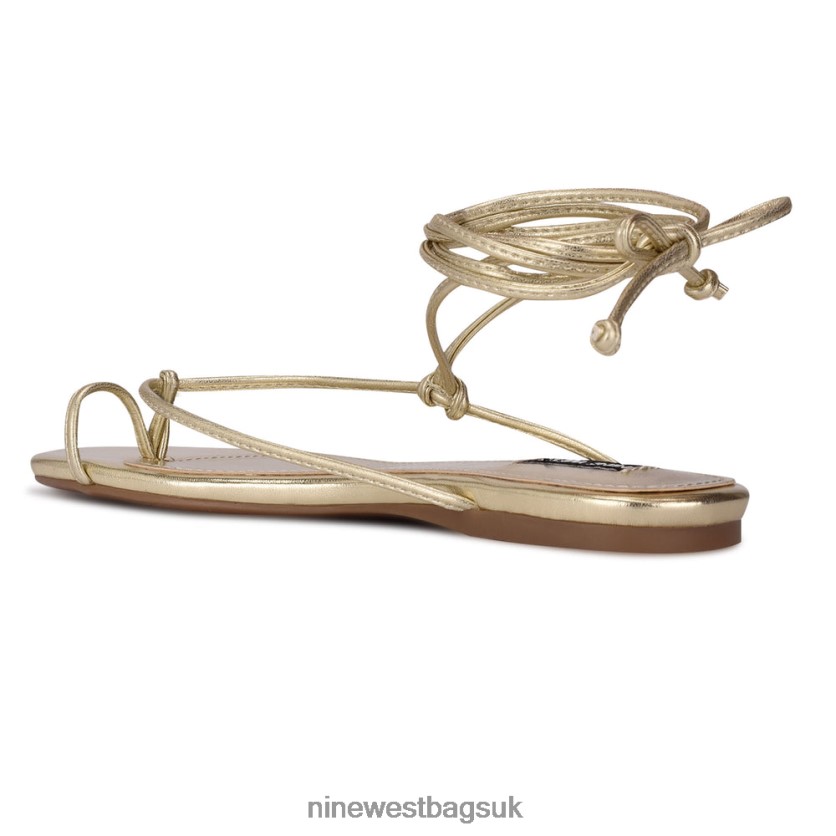 Nine West Pansie Ankle Wrap Flat Sandals RFX40B110 - Nine West Sandals UK