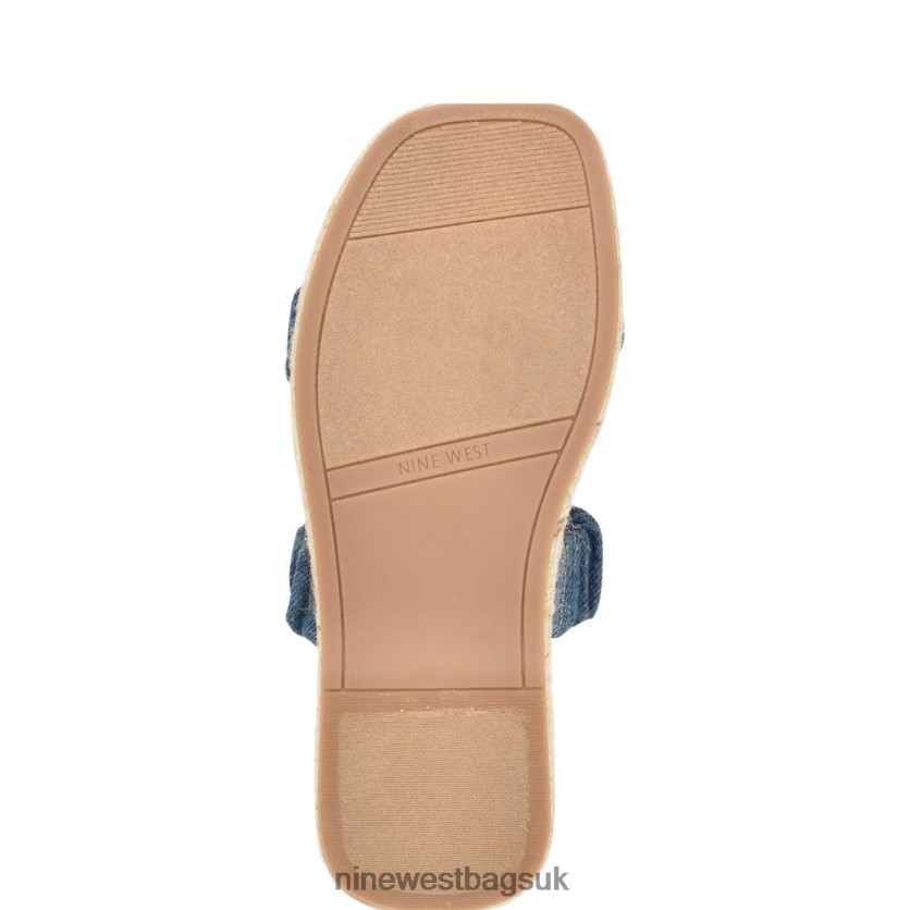 Nine West Peacock Espadrille Flat Sandals RFX40B42 - Nine West Sandals UK Blue Denim