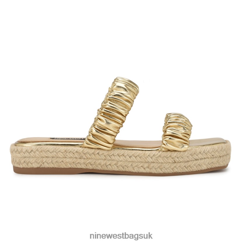 Nine West Peacock Espadrille Flat Sandals RFX40B43 - Nine West UK Sale Platino