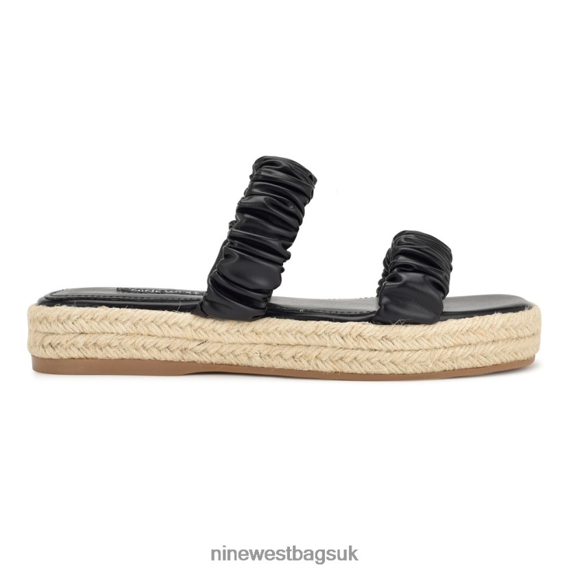Nine West Peacock Espadrille Flat Sandals RFX40B44 - Nine West Bags UK Black