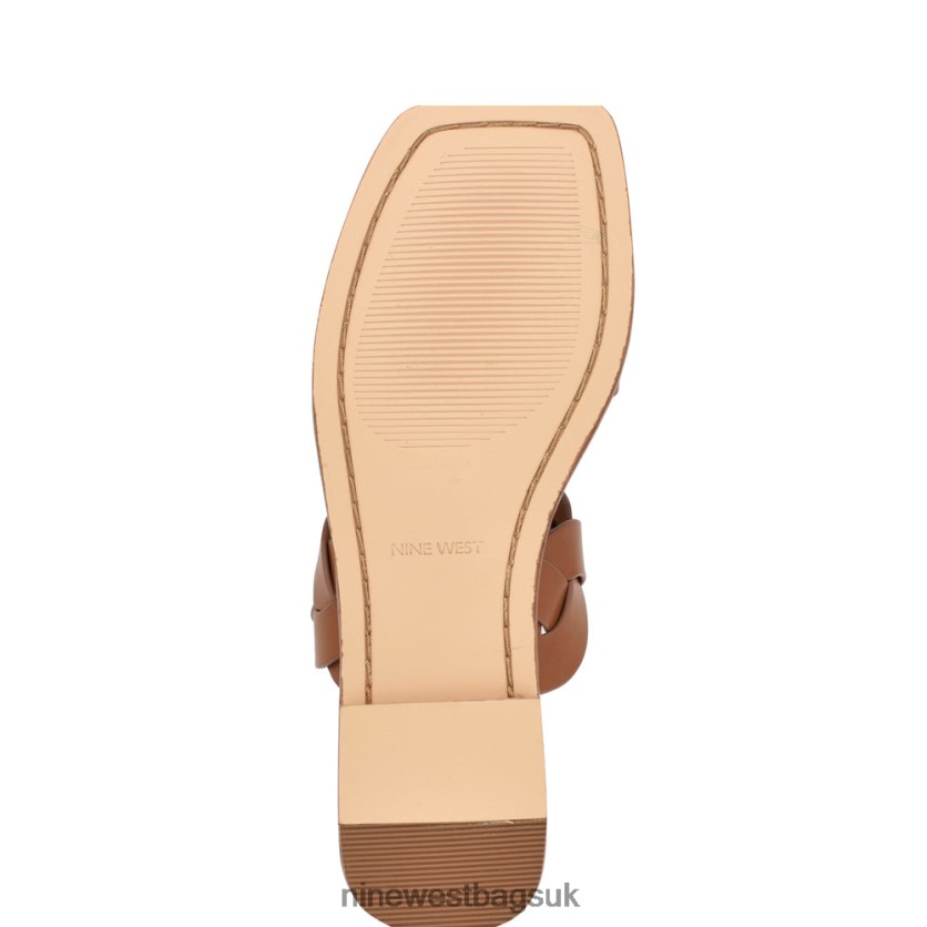 Nine West Royal Flat Slide Sandals RFX40B1 - Nine West UK Dark Natural Woven