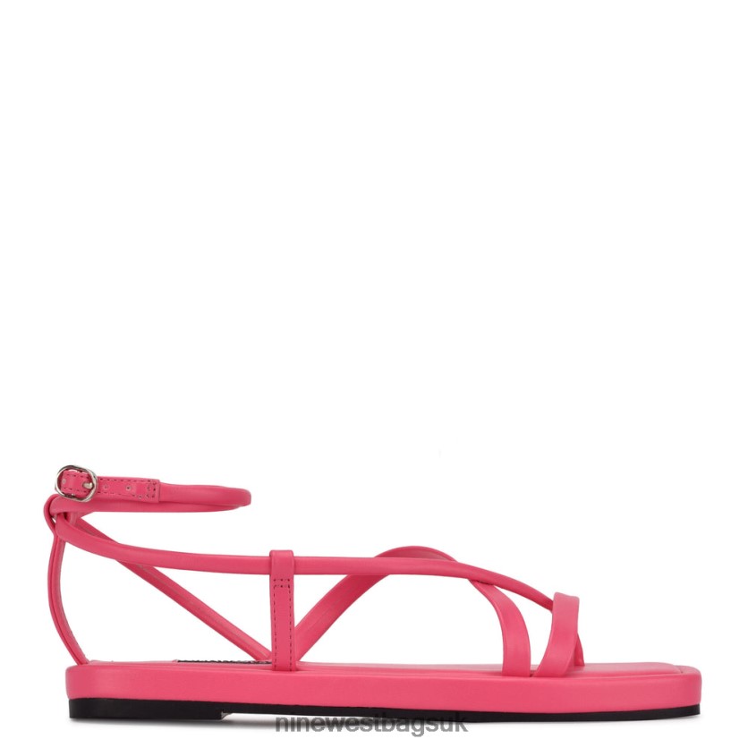 Nine West Waren Strappy Flat Sandals RFX40B117 - Nine West UK Wow Pink