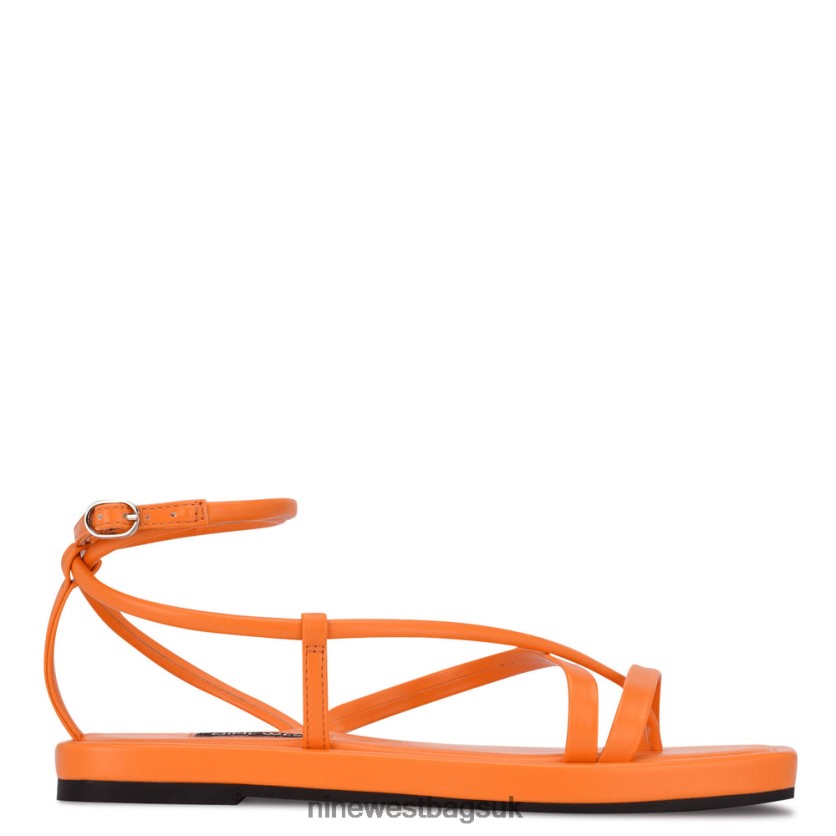 Nine West Waren Strappy Flat Sandals RFX40B120 - Nine West Bags UK Vivid Orange