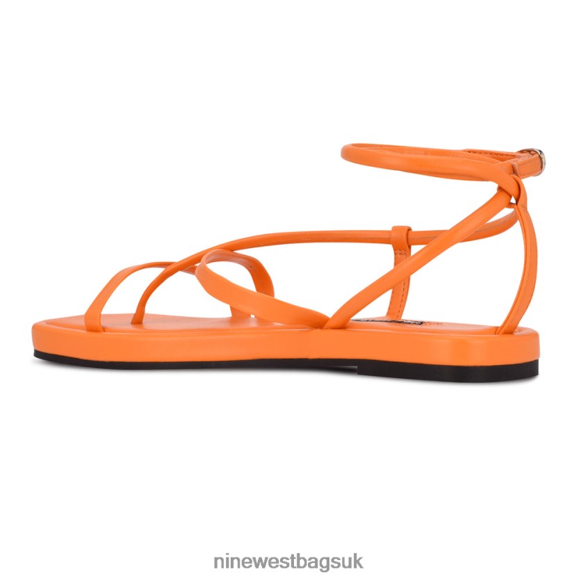 Nine West Waren Strappy Flat Sandals RFX40B120 - Nine West Bags UK Vivid Orange
