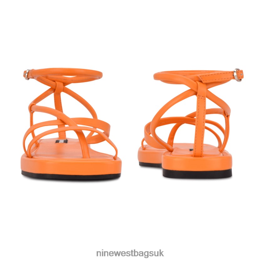 Nine West Waren Strappy Flat Sandals RFX40B120 - Nine West Bags UK Vivid Orange