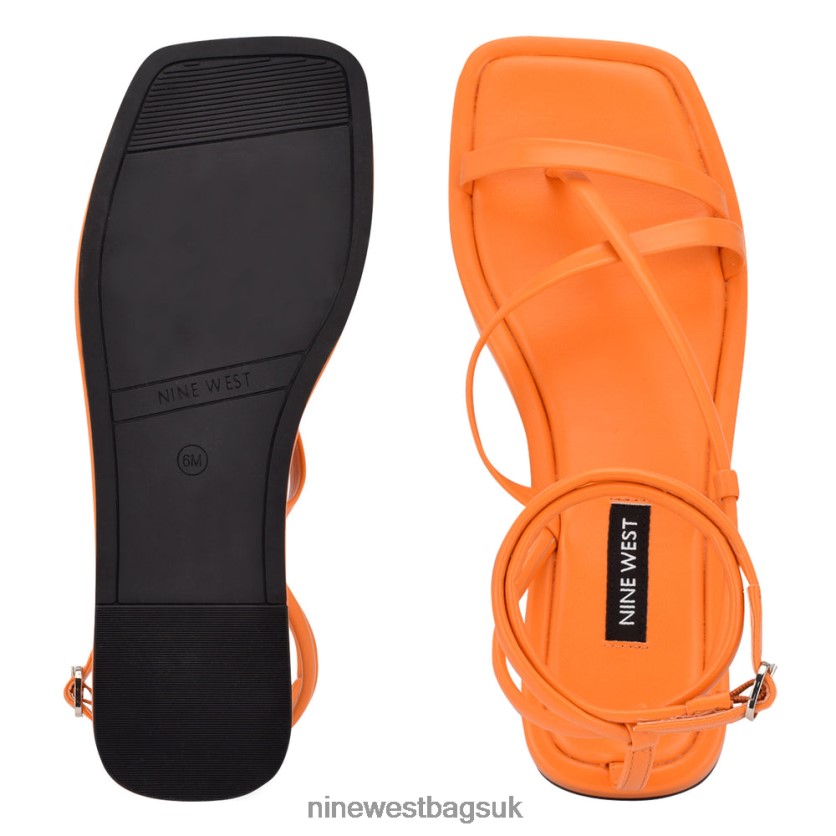 Nine West Waren Strappy Flat Sandals RFX40B120 - Nine West Bags UK Vivid Orange
