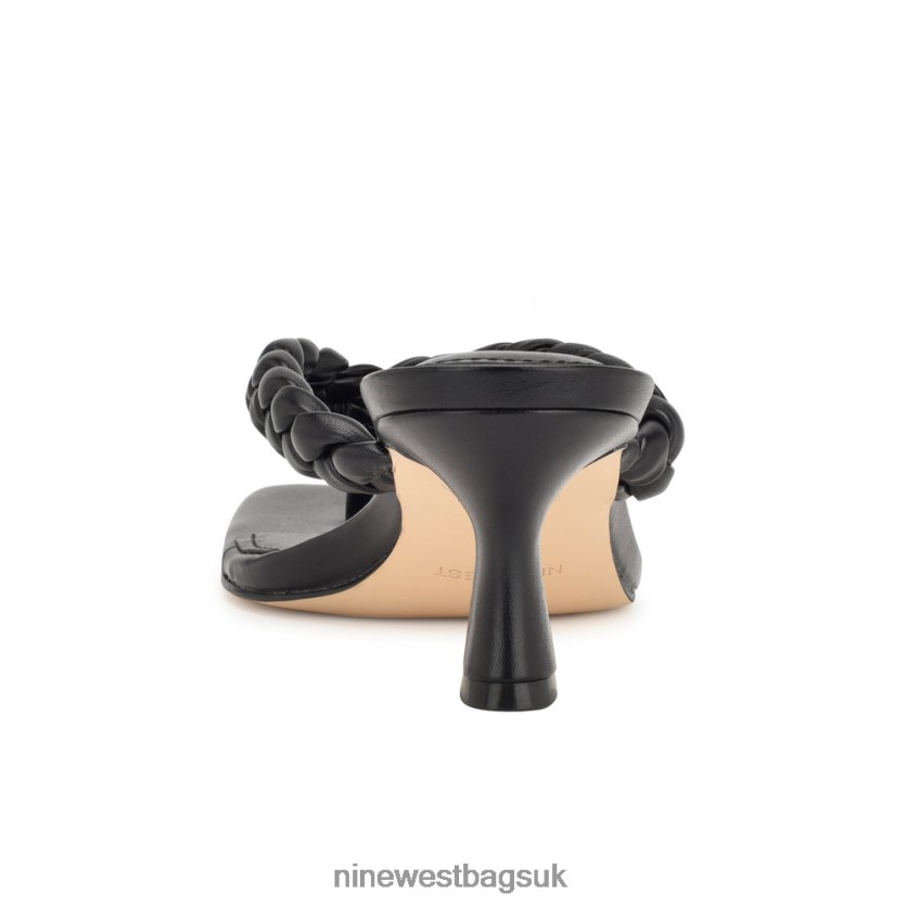 Nine West Angel Heeled Slide Sandals RFX40B1081 - Nine West UK Black