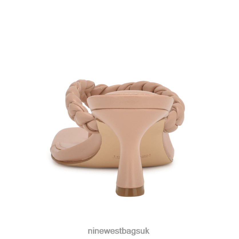 Nine West Angel Heeled Slide Sandals RFX40B1082 - Nine West Sandals UK Barely Nude