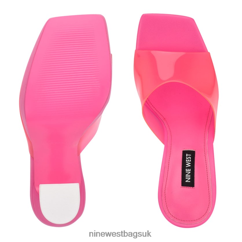 Nine West Ansel Platform Slide Sandals RFX40B560 - Nine West Bags UK Neon Pink