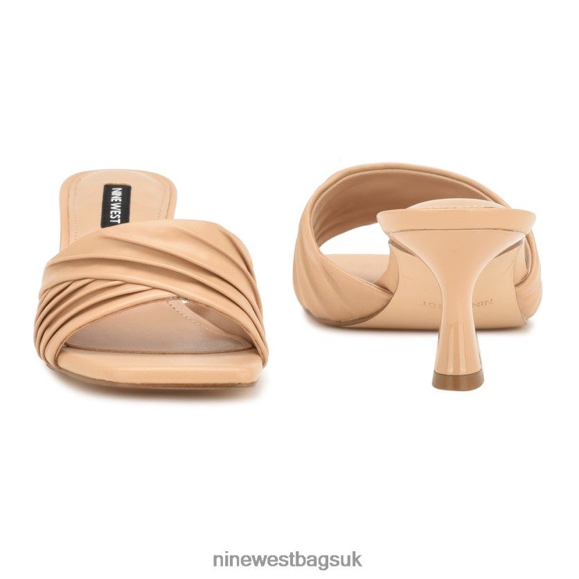 Nine West Azala Heeled Slide Sandals RFX40B261 - Nine West UK Light Natural
