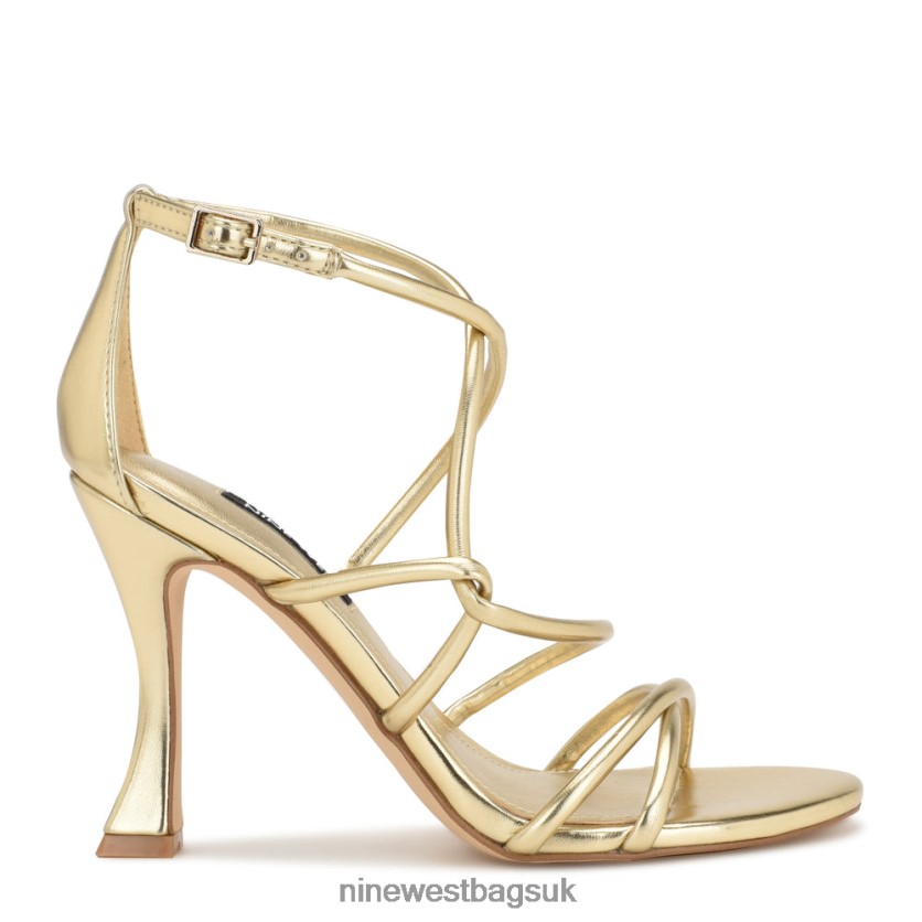 Nine West Besasy Strappy Heeled Sandals RFX40B146 - Nine West Sandals UK Platino