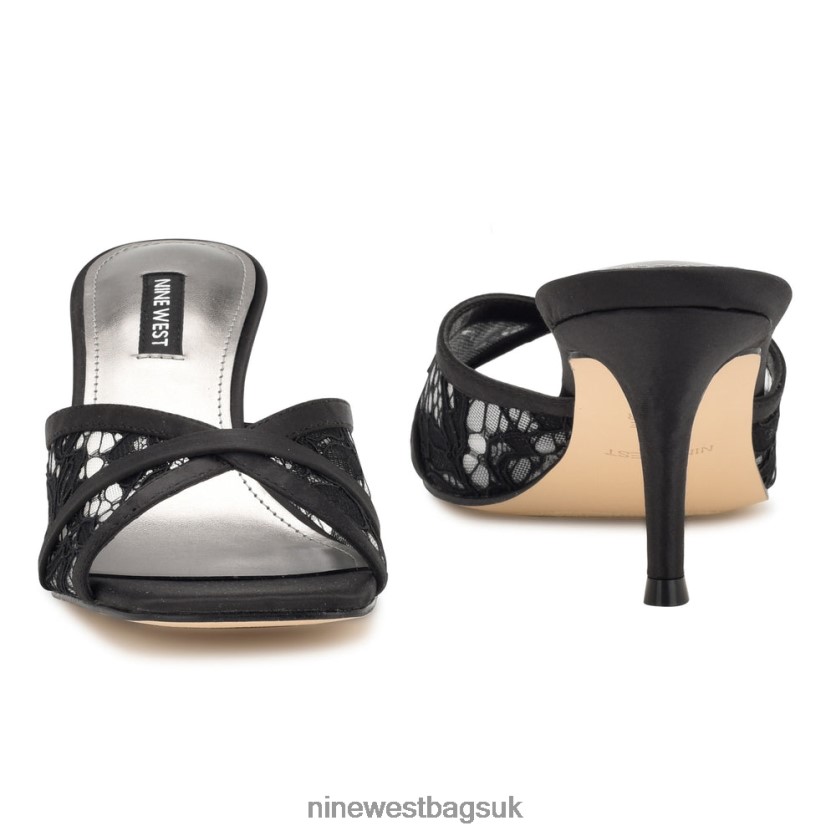 Nine West Dainty Heeled Slide Sandals RFX40B240 - Nine West Bags UK Black Lace