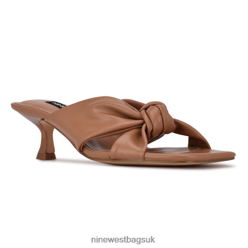 Nine West Dipa Heeled Slide Sandals RFX40B534 - Nine West Sandals UK Natural
