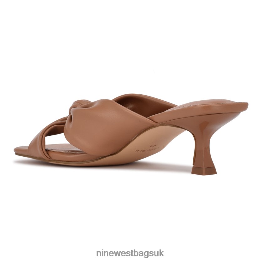 Nine West Dipa Heeled Slide Sandals RFX40B534 - Nine West Sandals UK Natural