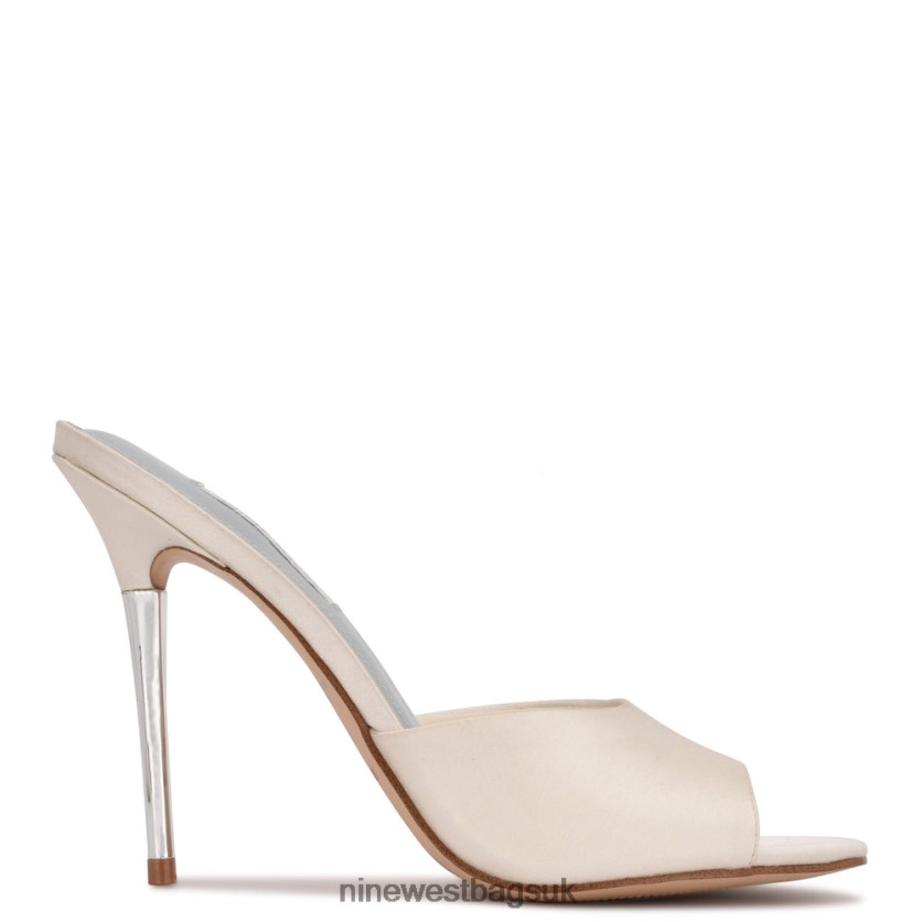 Nine West Divas Heeled Slide Sandals RFX40B476 - Nine West Bags UK Ivory