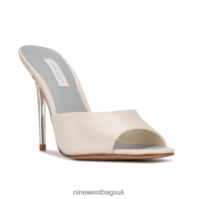 Nine West Divas Heeled Slide Sandals RFX40B476 - Nine West Bags UK Ivory