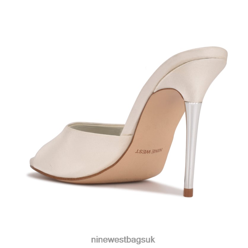 Nine West Divas Heeled Slide Sandals RFX40B476 - Nine West Bags UK Ivory