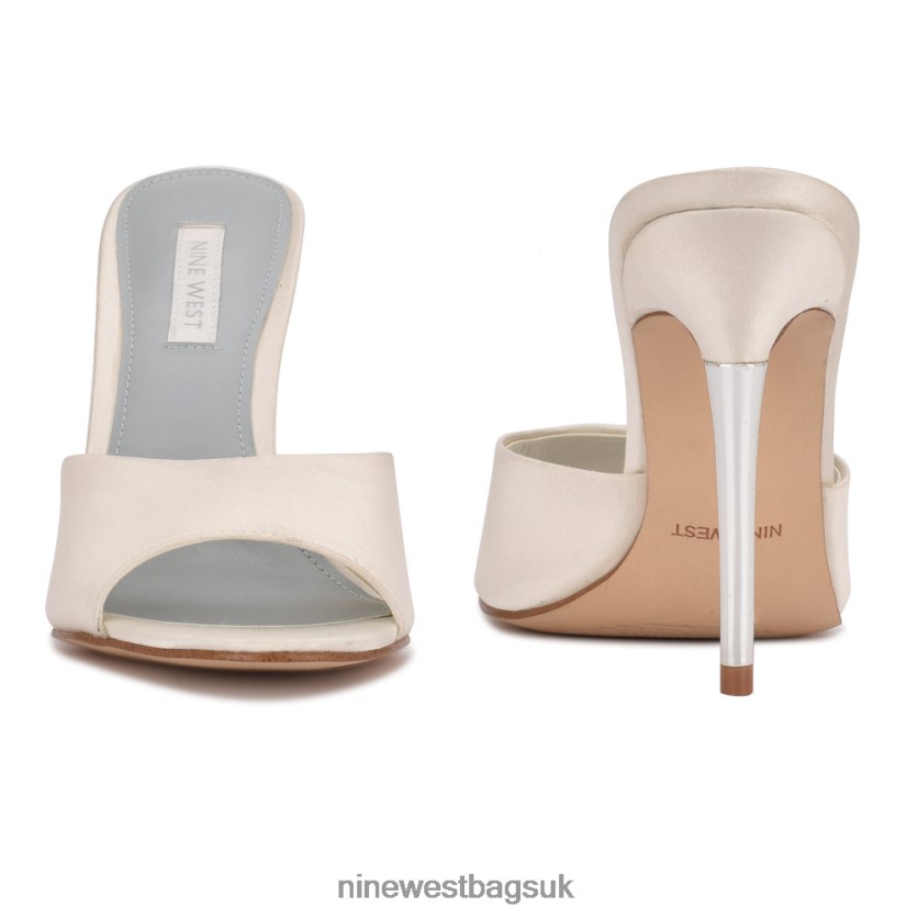 Nine West Divas Heeled Slide Sandals RFX40B476 - Nine West Bags UK Ivory