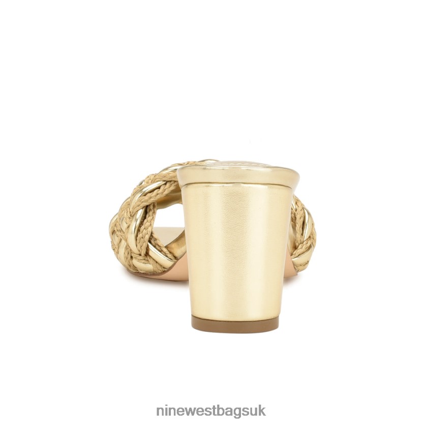 Nine West Driah Heeled Slide Sandals RFX40B213 - Nine West UK Platino