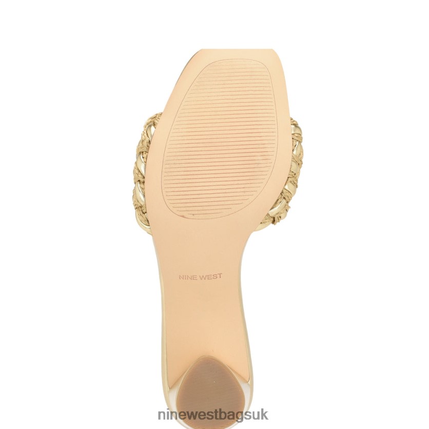 Nine West Driah Heeled Slide Sandals RFX40B213 - Nine West UK Platino