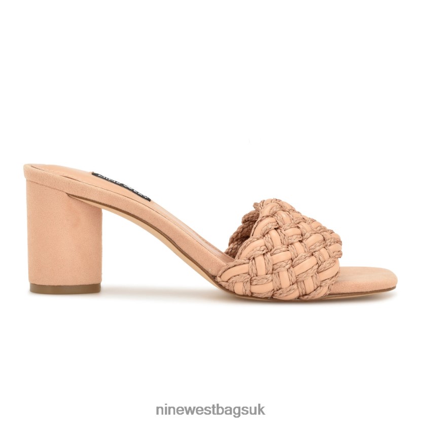 Nine West Driah Heeled Slide Sandals RFX40B214 - Nine West Sandals UK Dark Blush