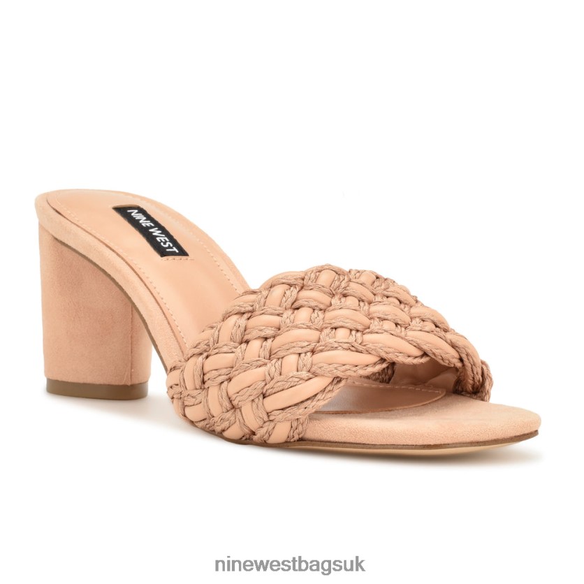 Nine West Driah Heeled Slide Sandals RFX40B214 - Nine West Sandals UK Dark Blush