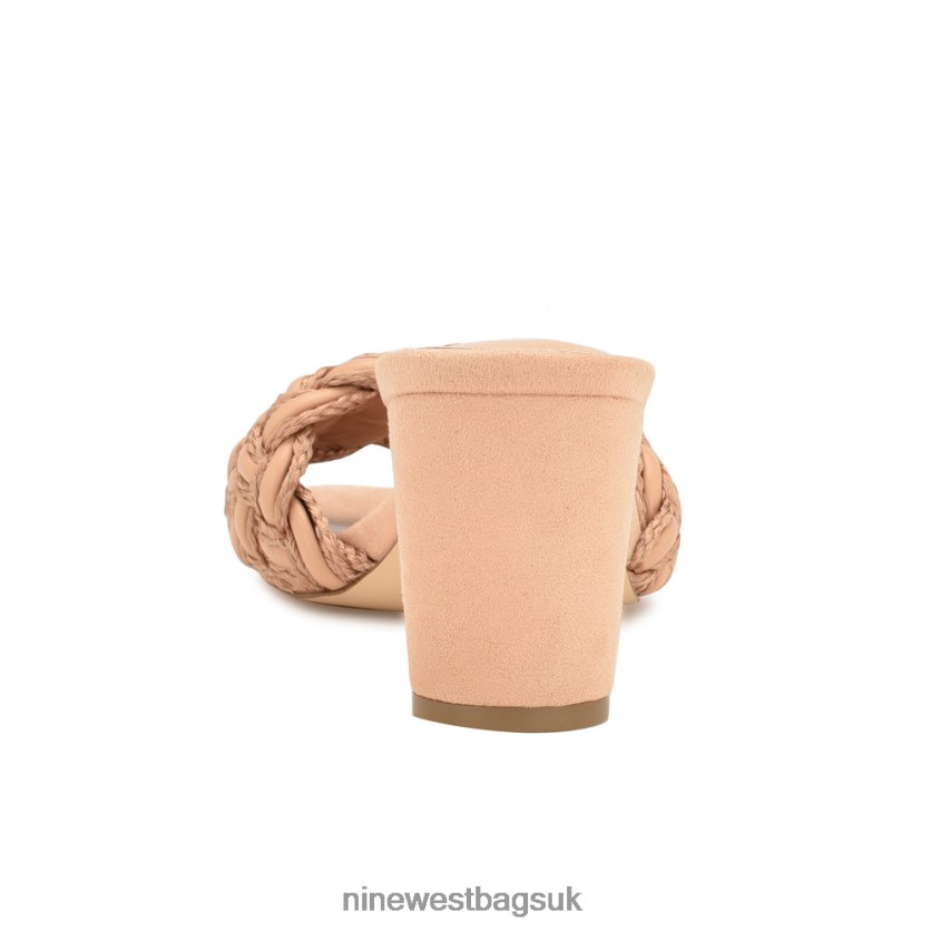 Nine West Driah Heeled Slide Sandals RFX40B214 - Nine West Sandals UK Dark Blush