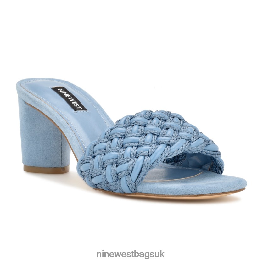 Nine West Driah Heeled Slide Sandals RFX40B215 - Nine West UK Sale Blue