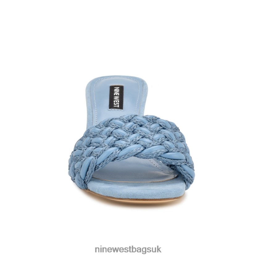 Nine West Driah Heeled Slide Sandals RFX40B215 - Nine West UK Sale Blue