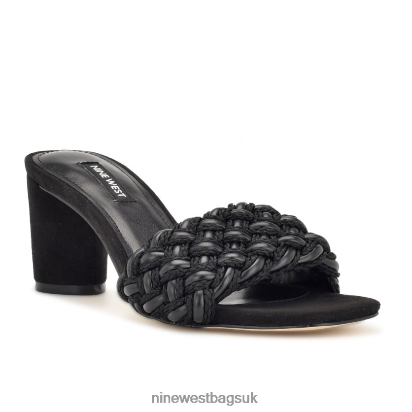 Nine West Driah Heeled Slide Sandals RFX40B216 - Nine West Bags UK Black