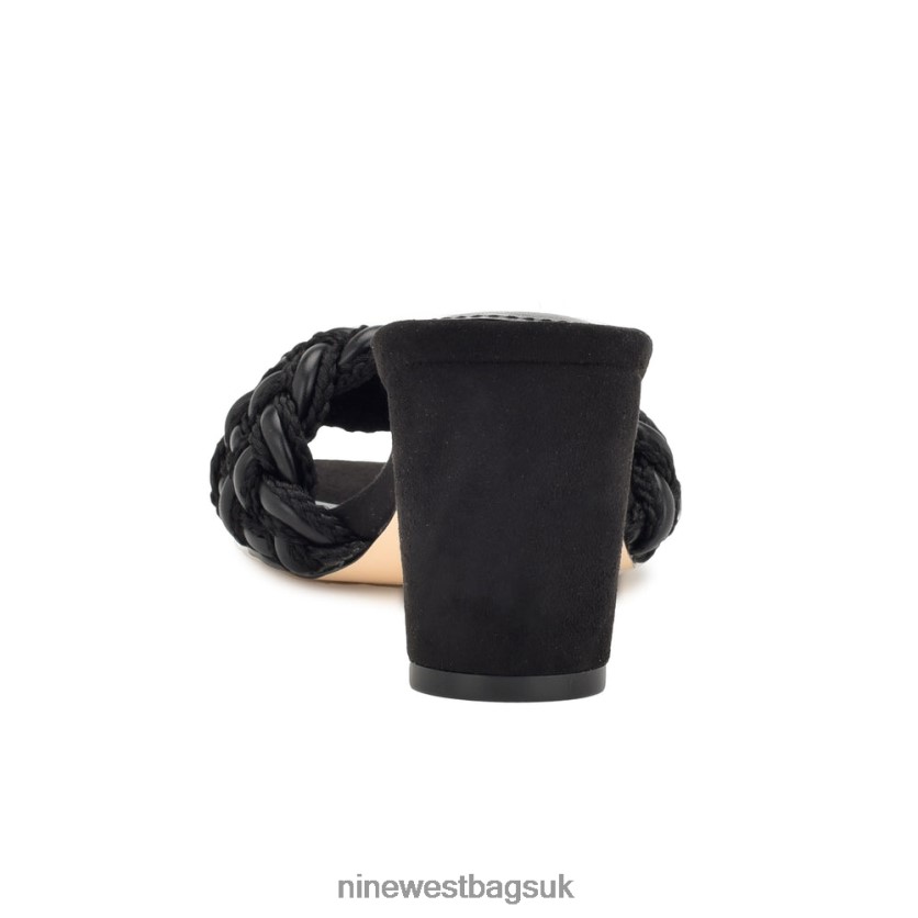 Nine West Driah Heeled Slide Sandals RFX40B216 - Nine West Bags UK Black