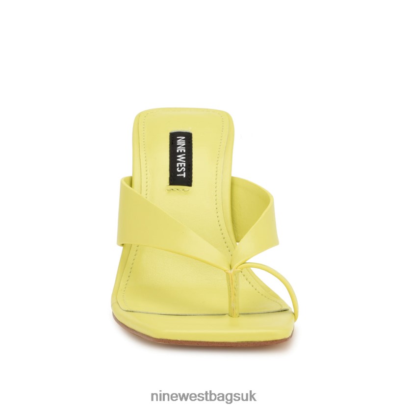 Nine West Durlife Heeled Thong Sandals RFX40B167 - Nine West UK Sale Lime