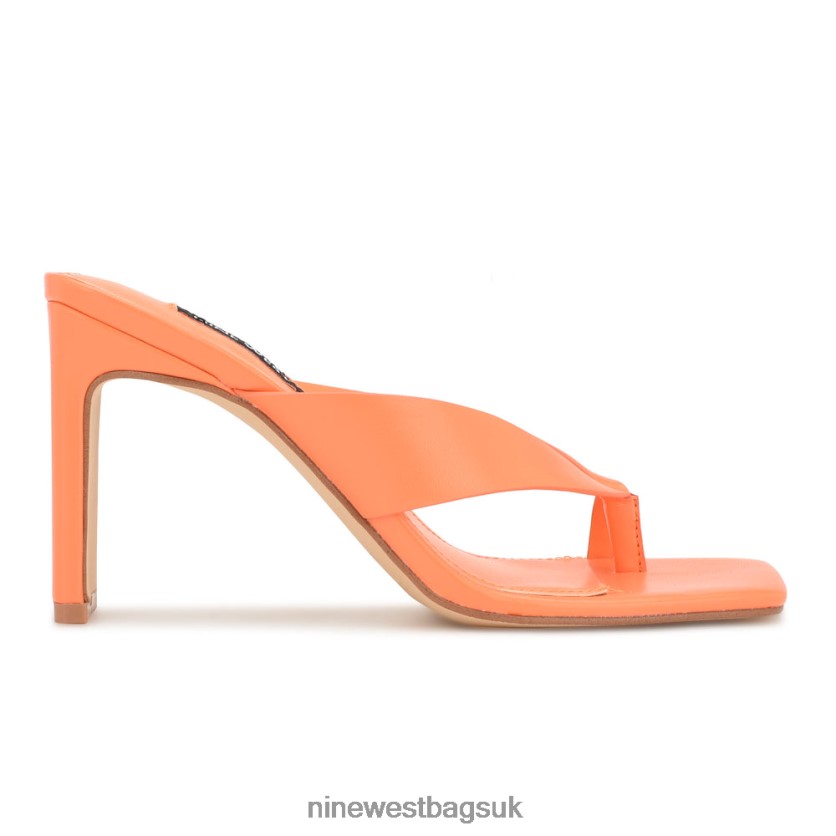Nine West Durlife Heeled Thong Sandals RFX40B174 - Nine West Sandals UK Orange