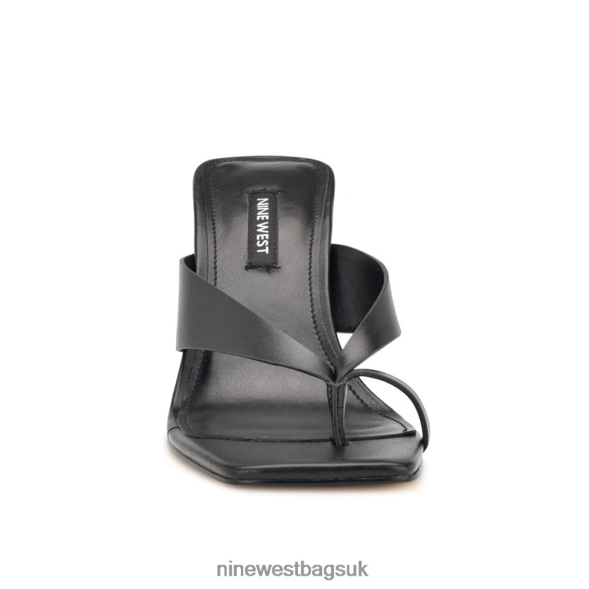 Nine West Durlife Heeled Thong Sandals RFX40B175 - Nine West UK Sale Black