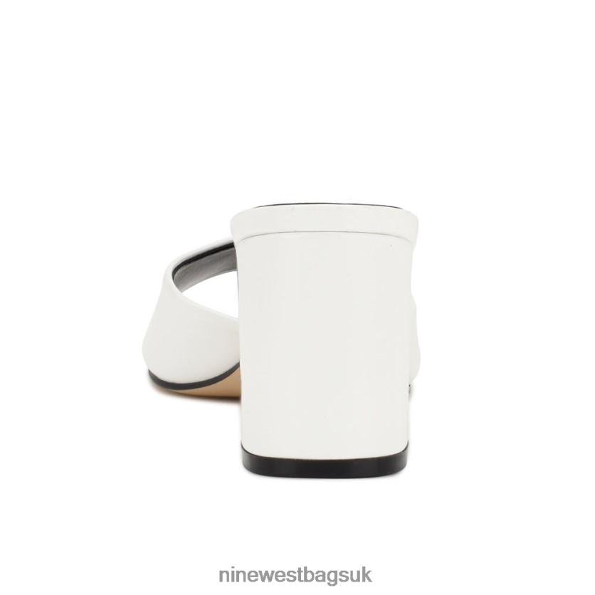 Nine West Ferris Block Heel Sandals RFX40B201 - Nine West UK White Patent