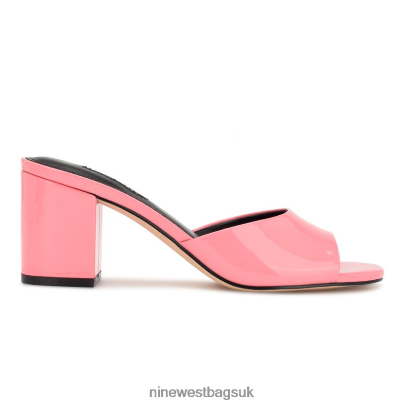 Nine West Ferris Block Heel Sandals RFX40B202 - Nine West Sandals UK Pink Patent