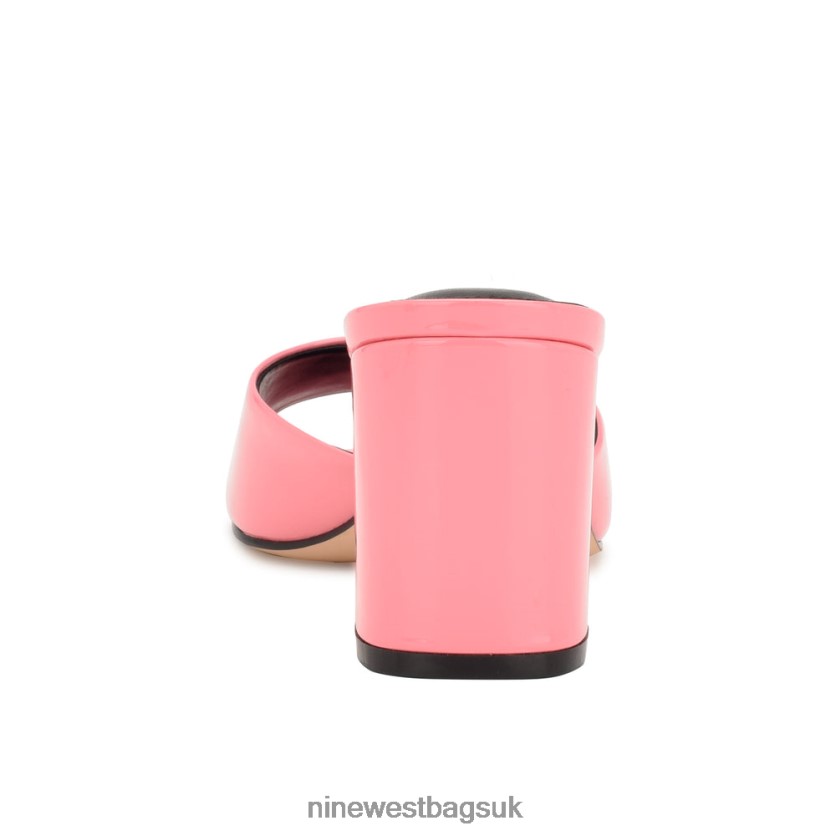 Nine West Ferris Block Heel Sandals RFX40B202 - Nine West Sandals UK Pink Patent