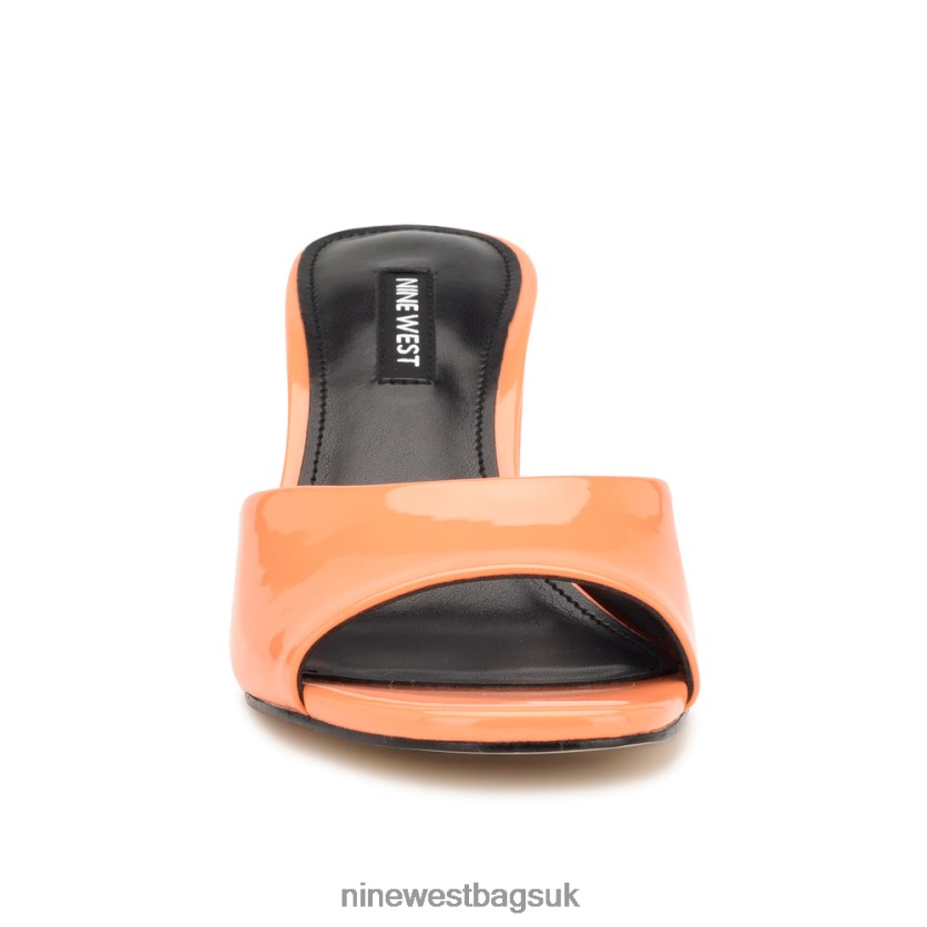 Nine West Ferris Block Heel Sandals RFX40B203 - Nine West UK Sale Orange Patent