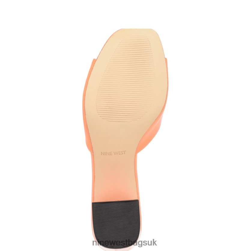 Nine West Ferris Block Heel Sandals RFX40B203 - Nine West UK Sale Orange Patent