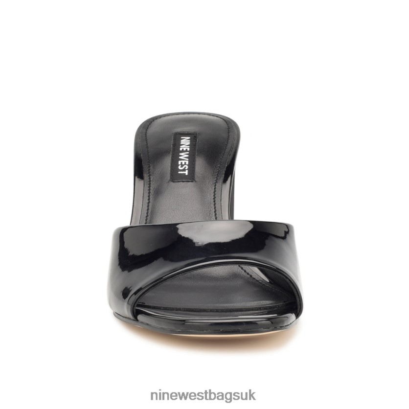 Nine West Ferris Block Heel Sandals RFX40B205 - Nine West UK Black Patent