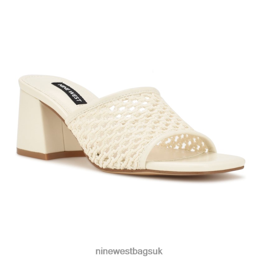 Nine West Galant Block Heel Sandals RFX40B344 - Nine West Bags UK White