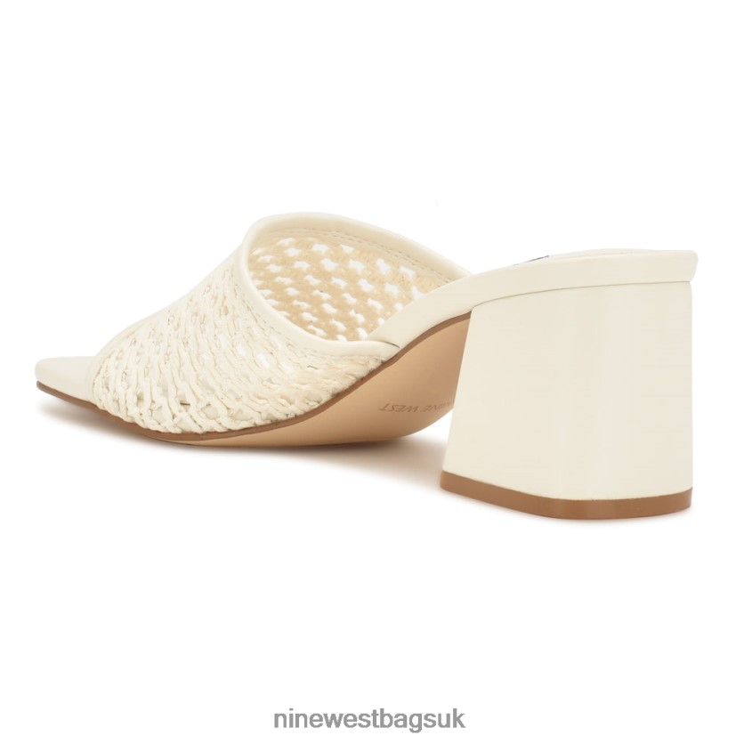 Nine West Galant Block Heel Sandals RFX40B344 - Nine West Bags UK White