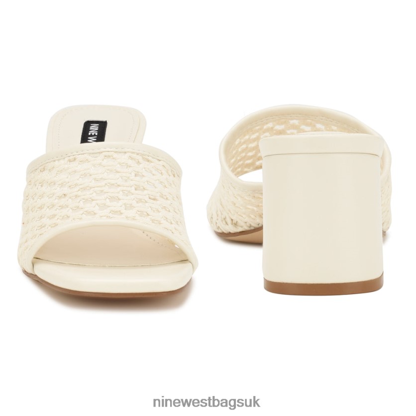 Nine West Galant Block Heel Sandals RFX40B344 - Nine West Bags UK White