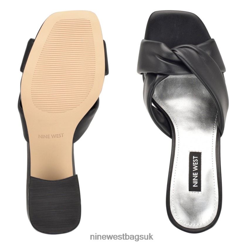 Nine West Gather Heeled Slides RFX40B329 - Nine West UK Black