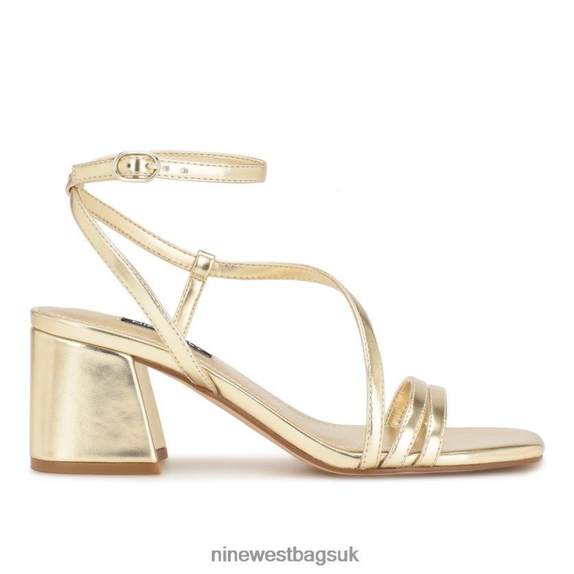 Nine West Georga Block Heel Sandals RFX40B191 - Nine West UK Sale Platino